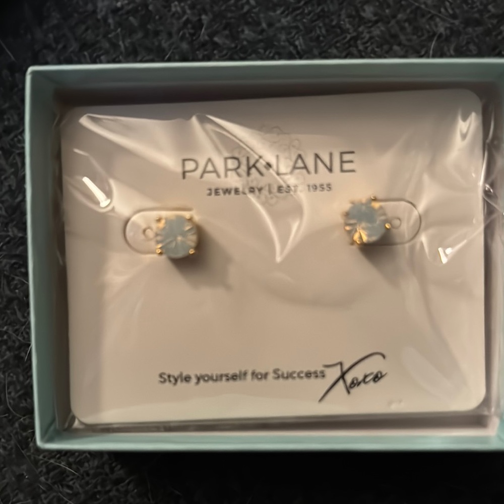 Park Lane Gold and White Earrings